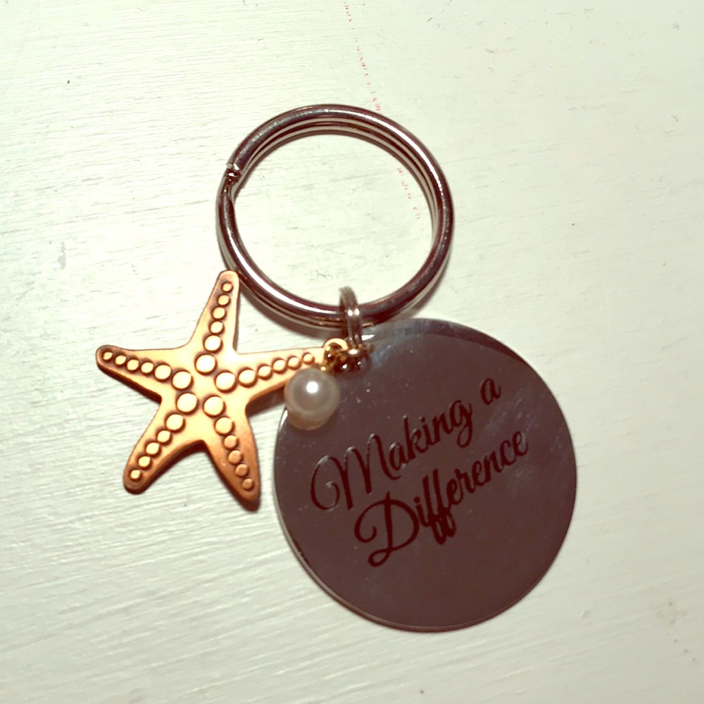 Making A Difference Keychain With Starfish ⭐️